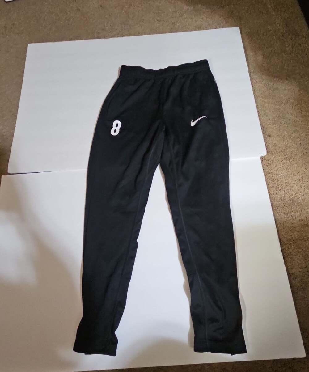 Nike kids Dri-Fit Pants Size L Black Soccer Training Pants With Number 8